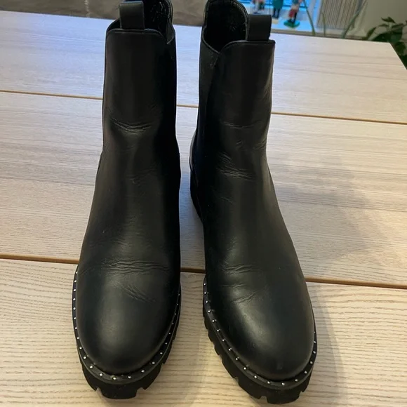 Freda Salvador Brooke Rain Resistant Boot  - Black Calf - Picture 4 of 14